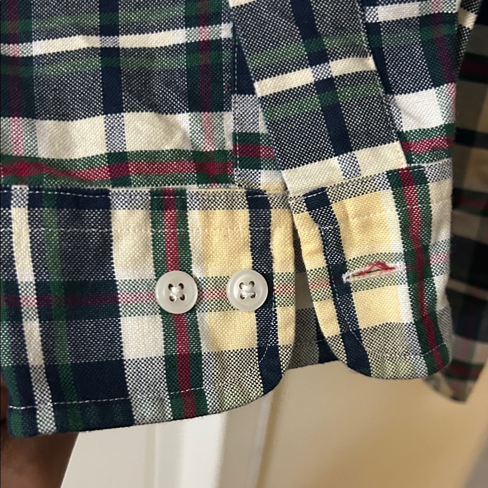 Polo Ralph Lauren Navy and Beige Plaid Shirt - Picture 4 of 5